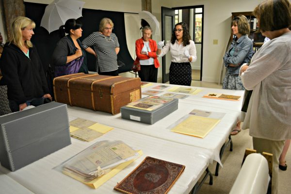 Teachers from Lynchburg on a tour of the archives